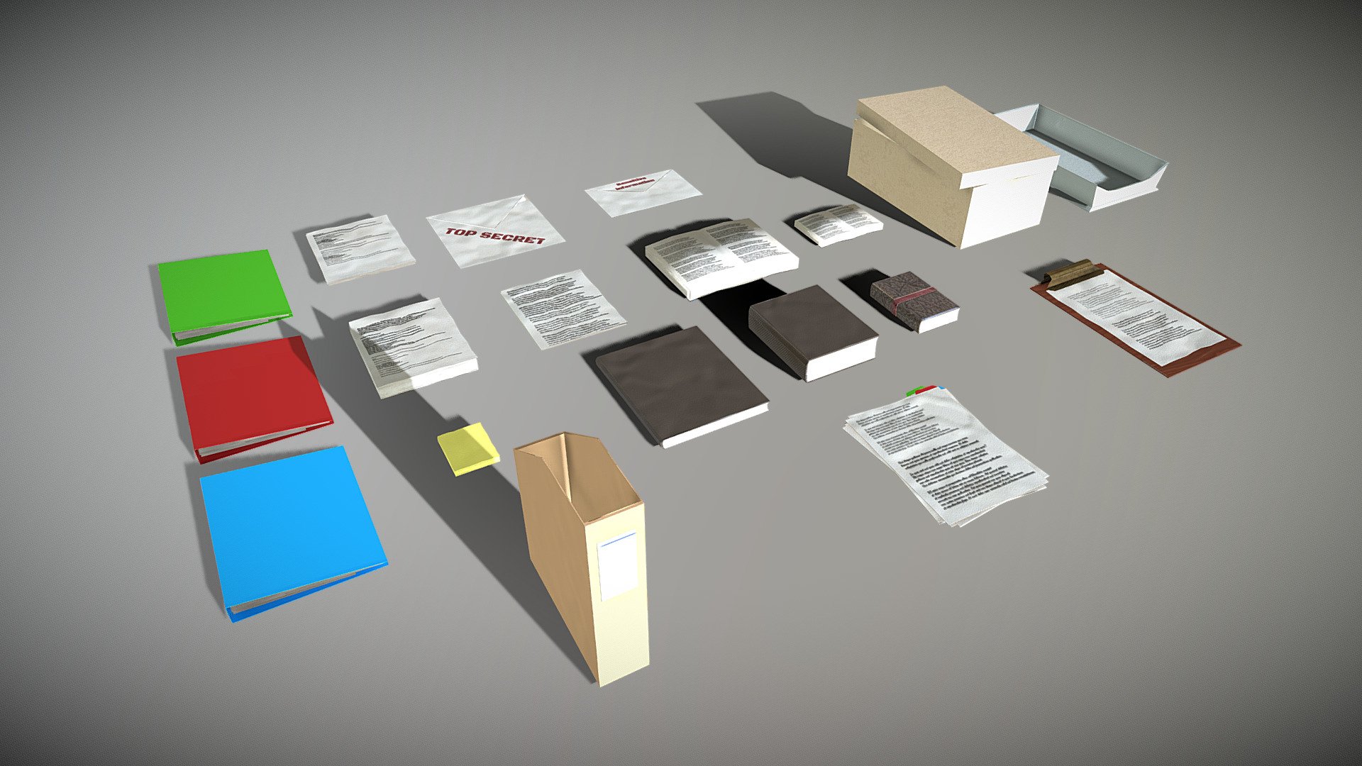 Paper Work (Office prop collection) 3d model