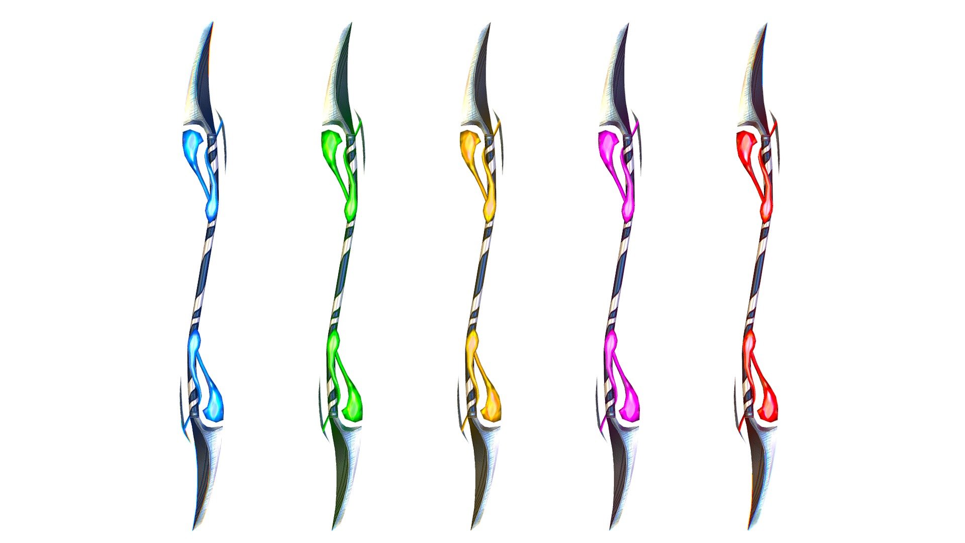 a set of cutting weapons 3d model