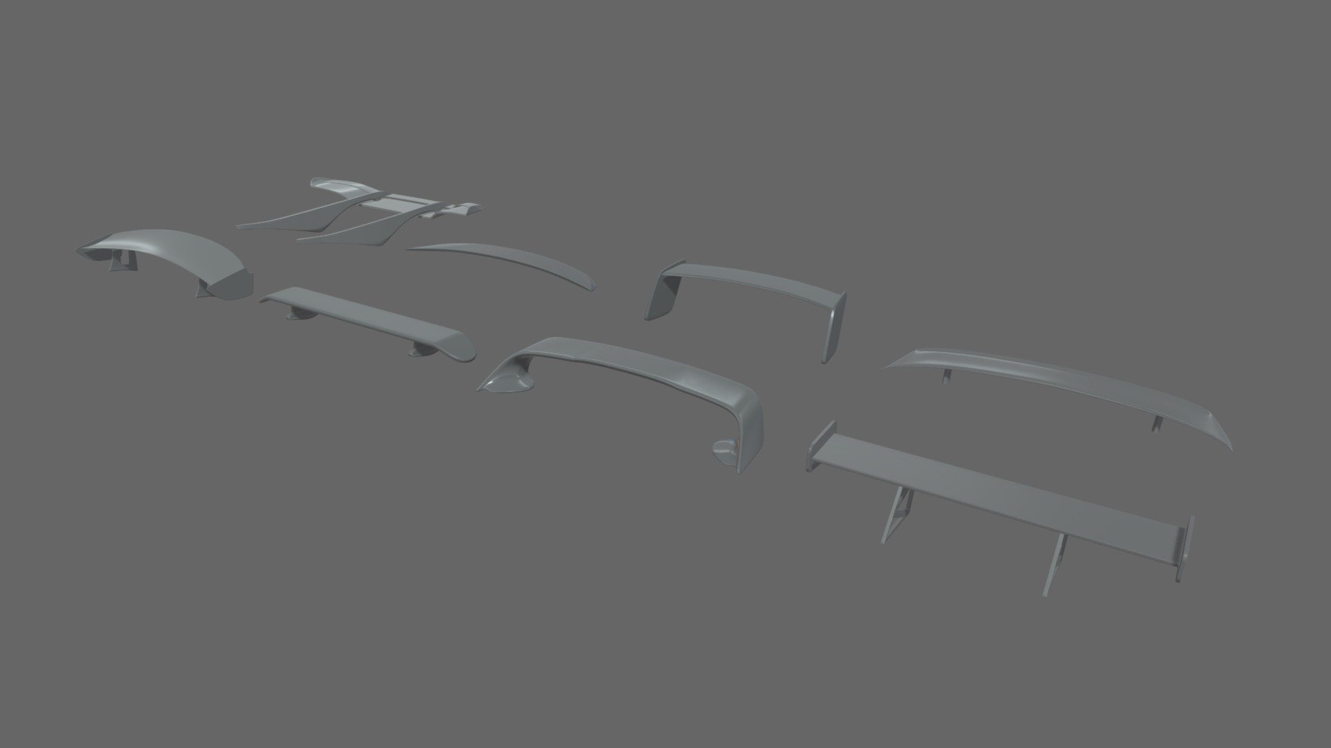 Car Spoiler Pack 01 3d model