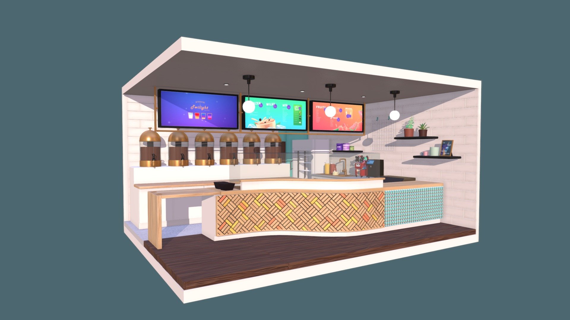 Chatime Diorama 3d model