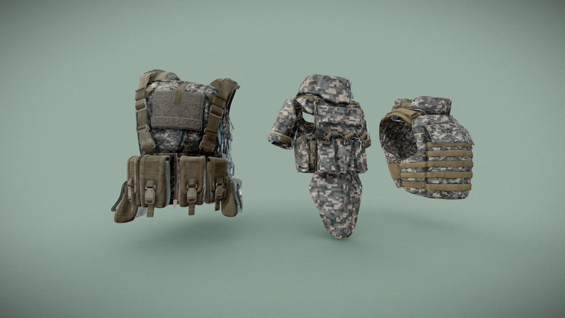 Tactical Body Armor- Pack1 3d model