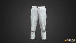 [Game-Ready] White Corduroy Pants