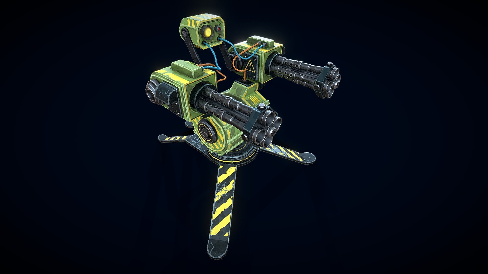 Stylized Sentry Gun 3d model