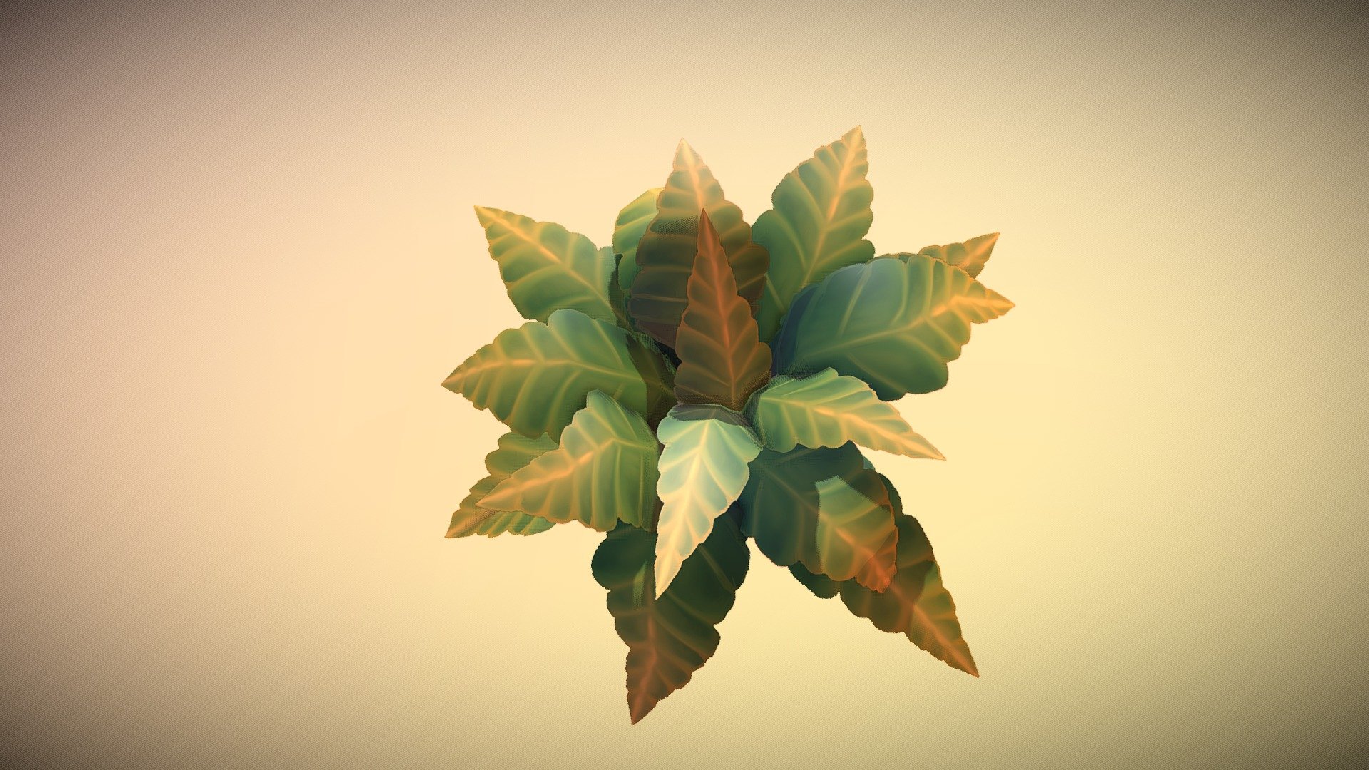 Fern Low Poly 01 3d model