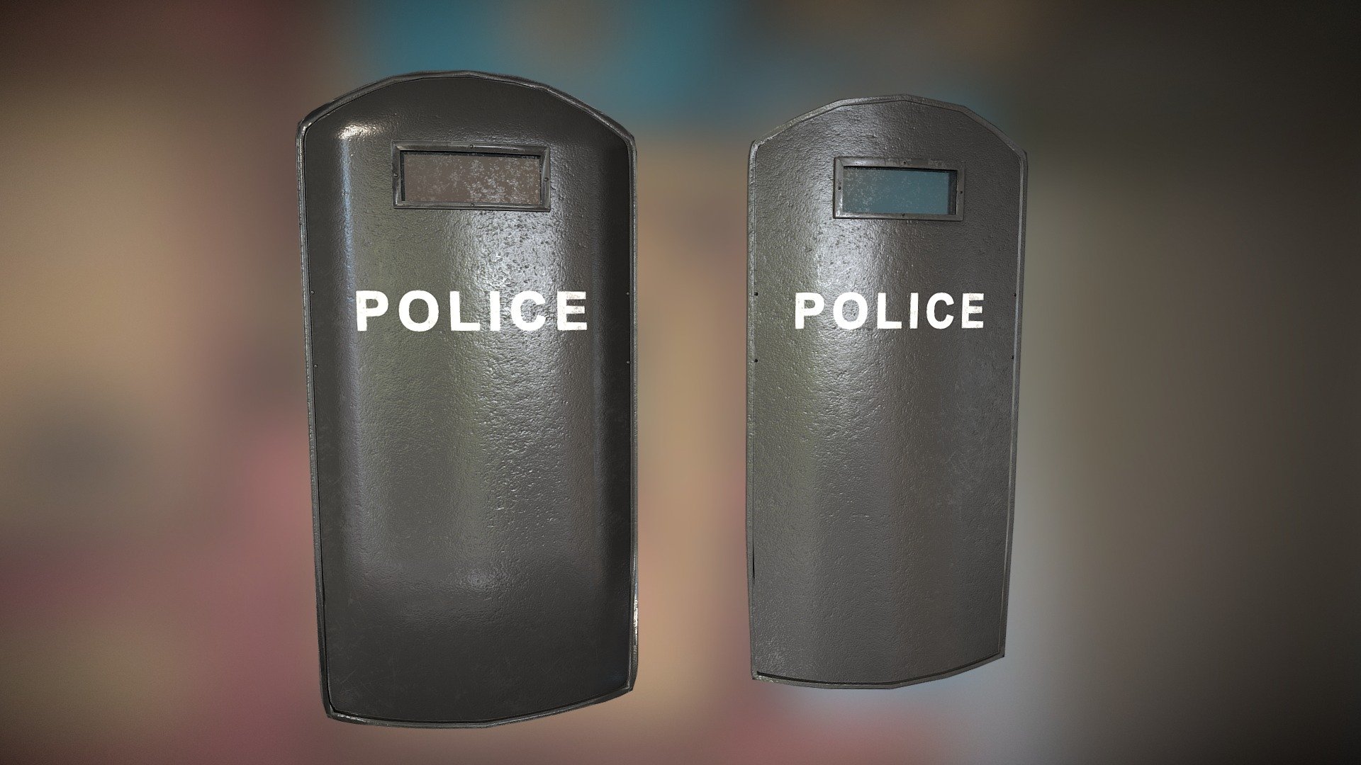 Police Shield PBR 3d model