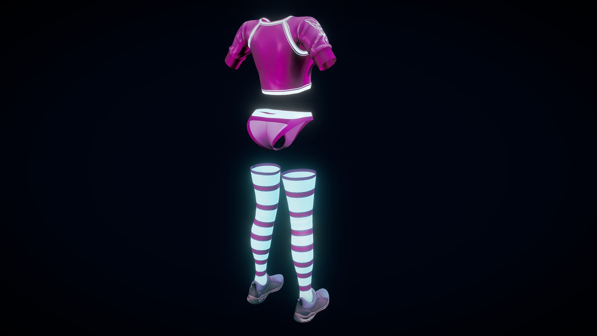 $AVE Female Cyber Girl Sexy Outfit 3d model