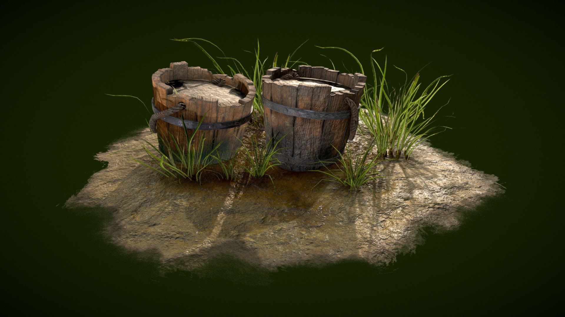 Mud Buckets 3d model