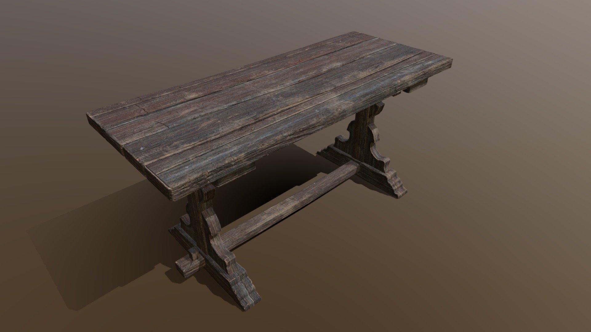 Elegant Medieval Table 3d model