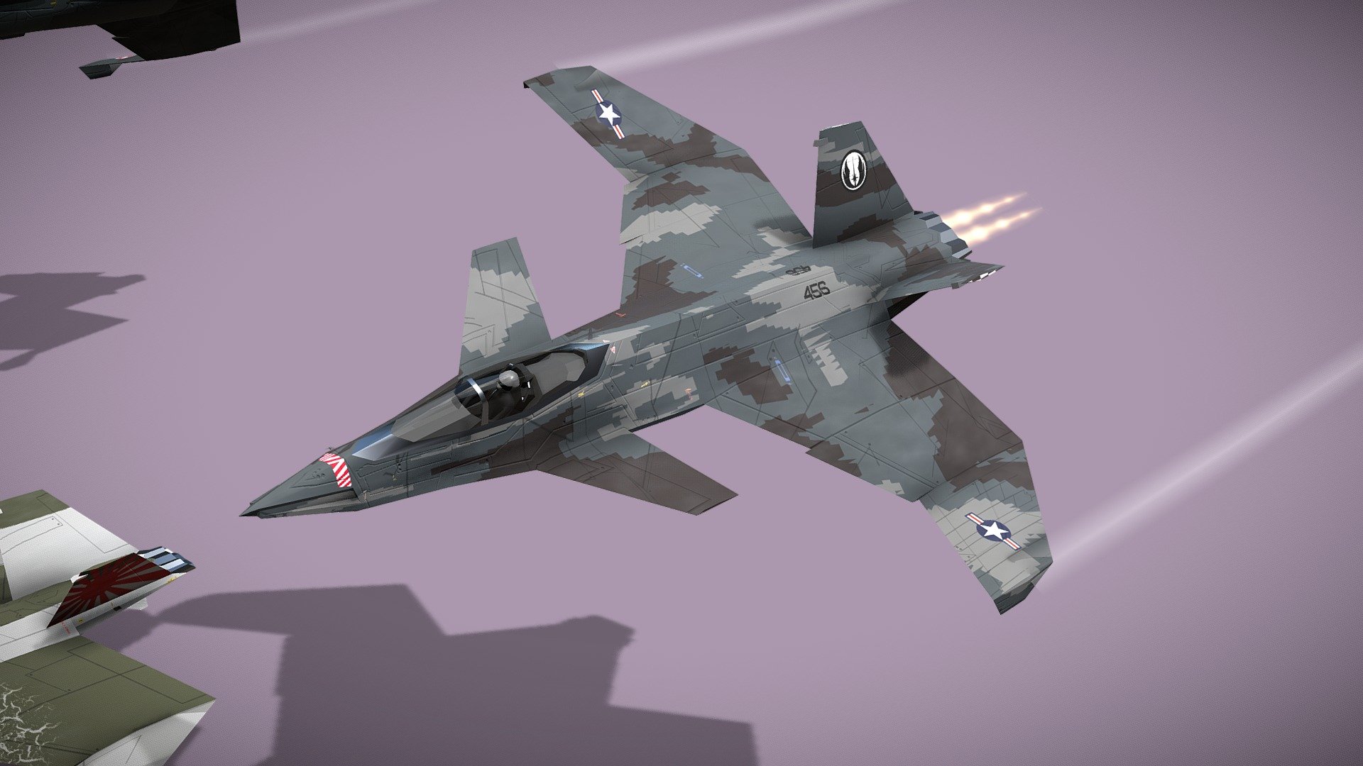 A90 Sanda concept jet fighter 3d model