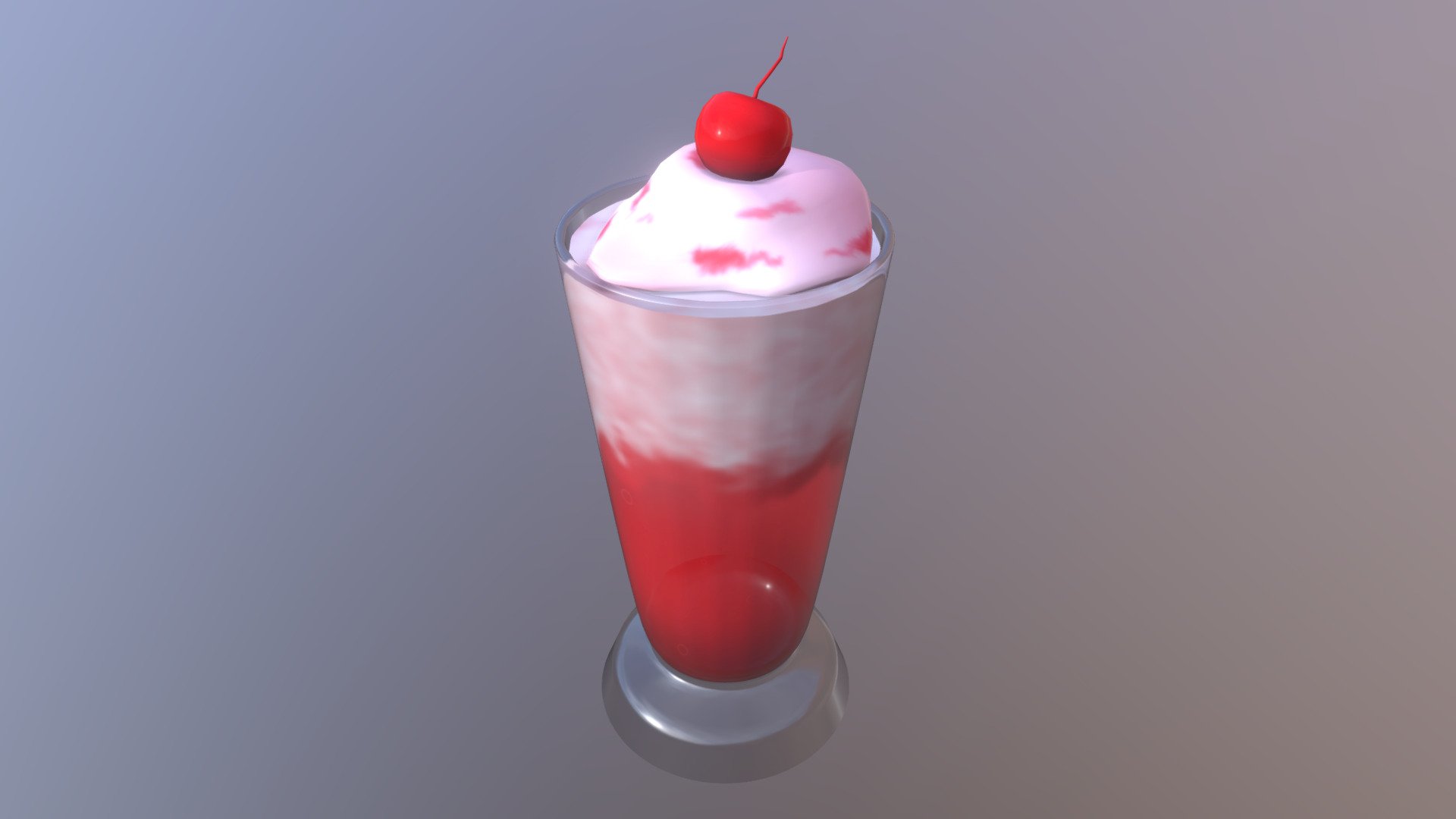 Cherry Soda Float 3d model