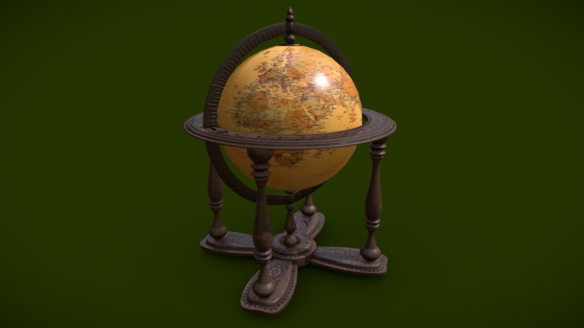 Classic Globe 3d model