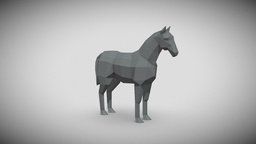 Horse lowpoly polygonal