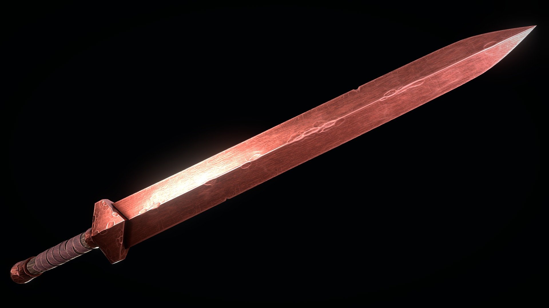 Short Copper Sword 3d model