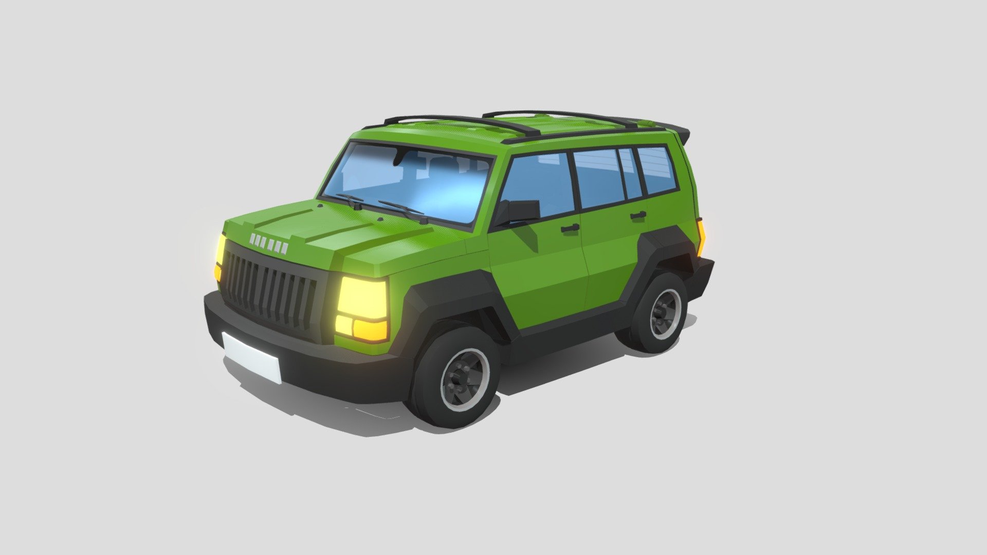 Low poly SUV 3d model