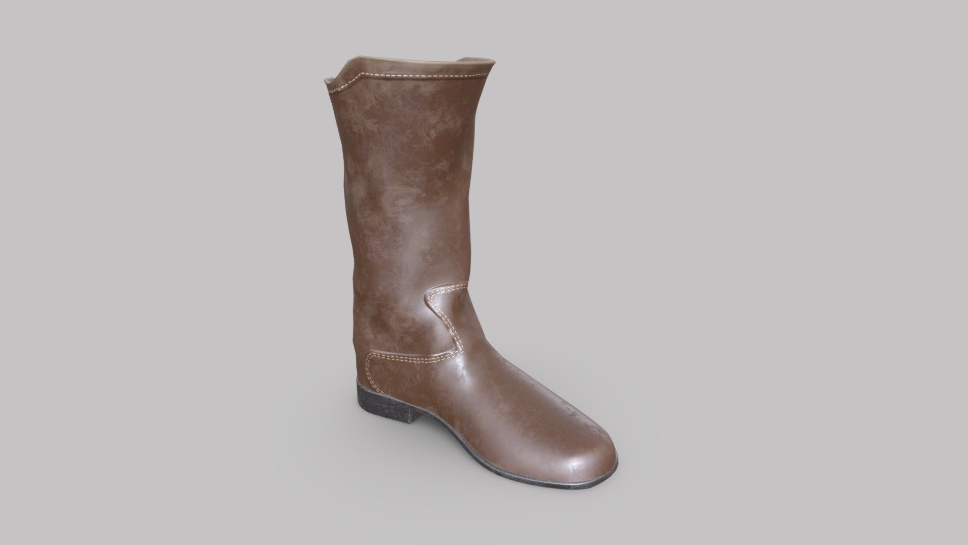 Leather boot 3d model