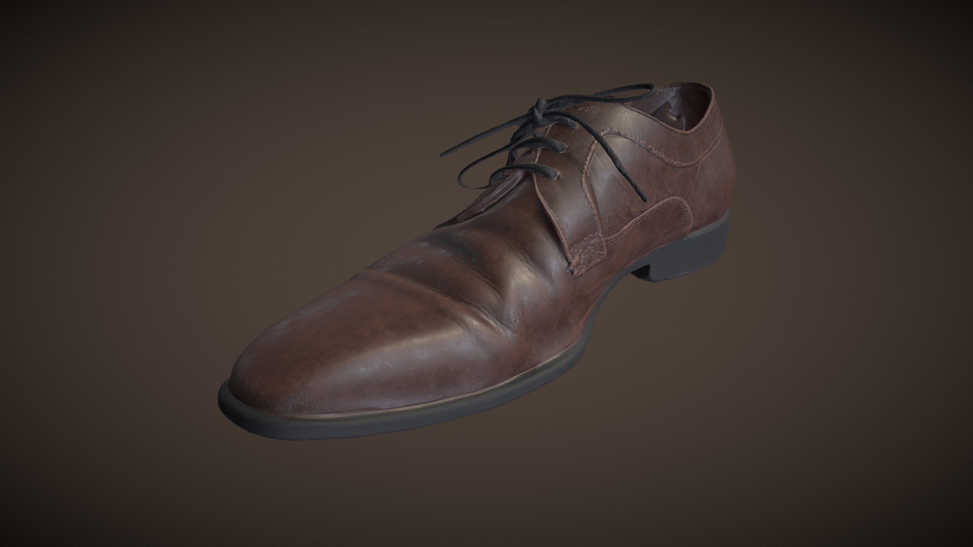 Scanned_Classic_Brown_Shoes 3d model