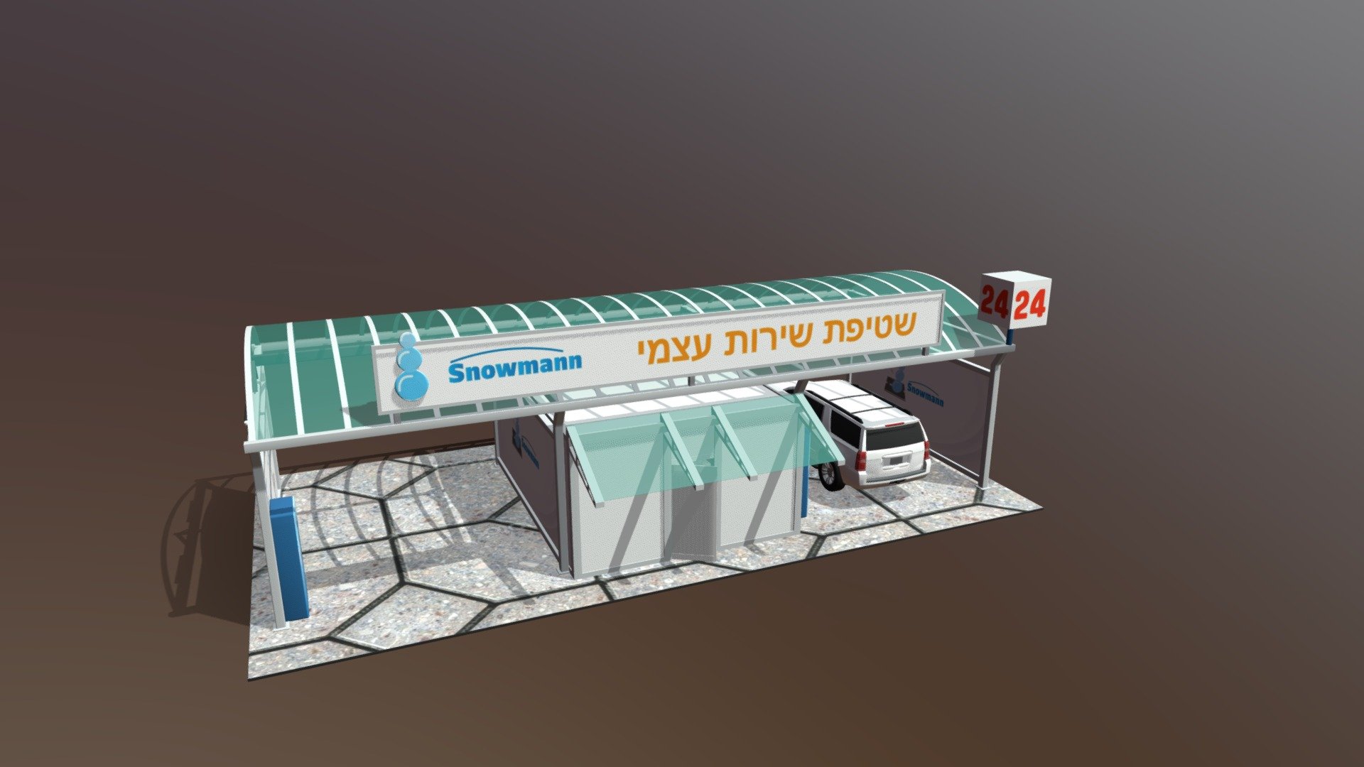 SNOWMANN Car Wash 3d model