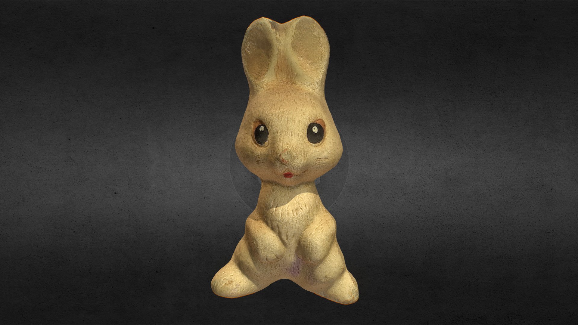 Old USSR Soviet Rubber Toy Rabbit Bunny Scan 3d model