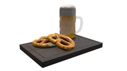 Food Set 05 / Beer and Pretzels / PBR