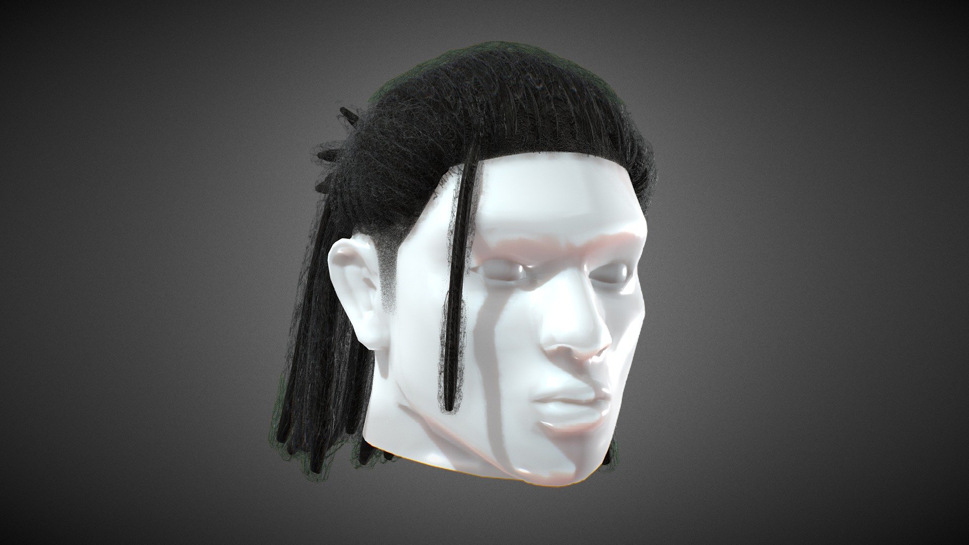 Medium Dreads Ponytail 3d model