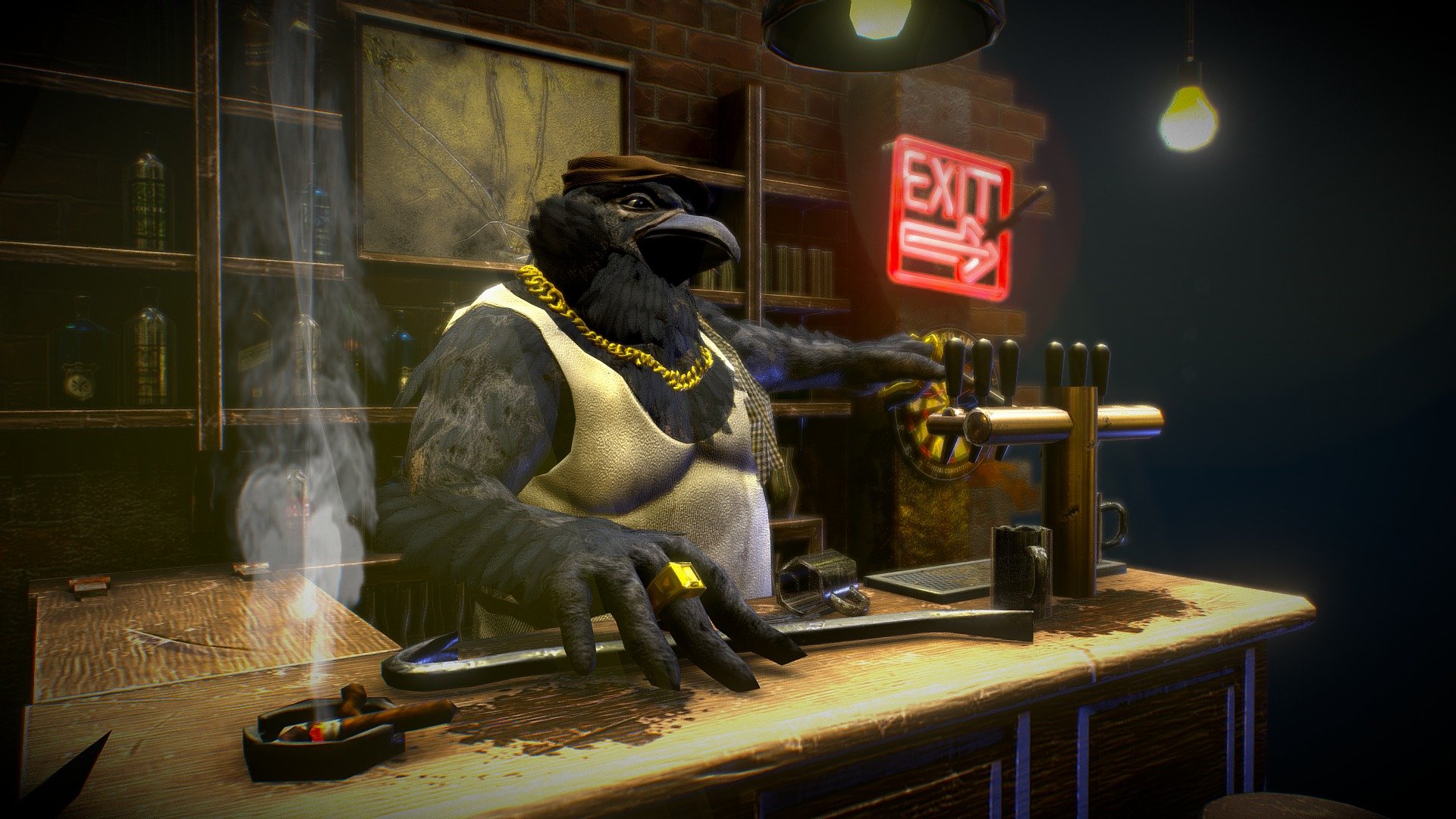 Crow-bar 3d model