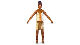 a Young Man Dressed as an Egyptian Pharaoh