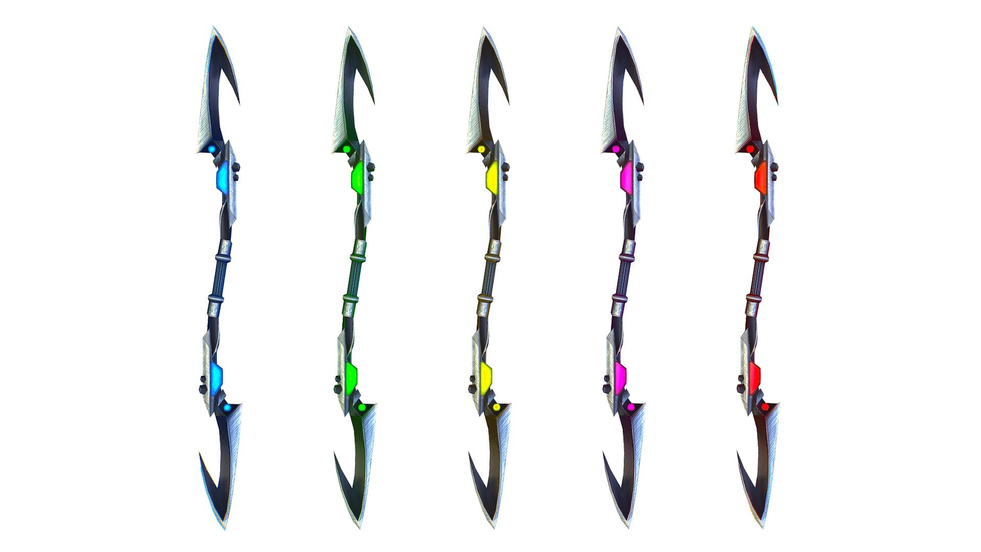 a set of cutting weapons 3d model