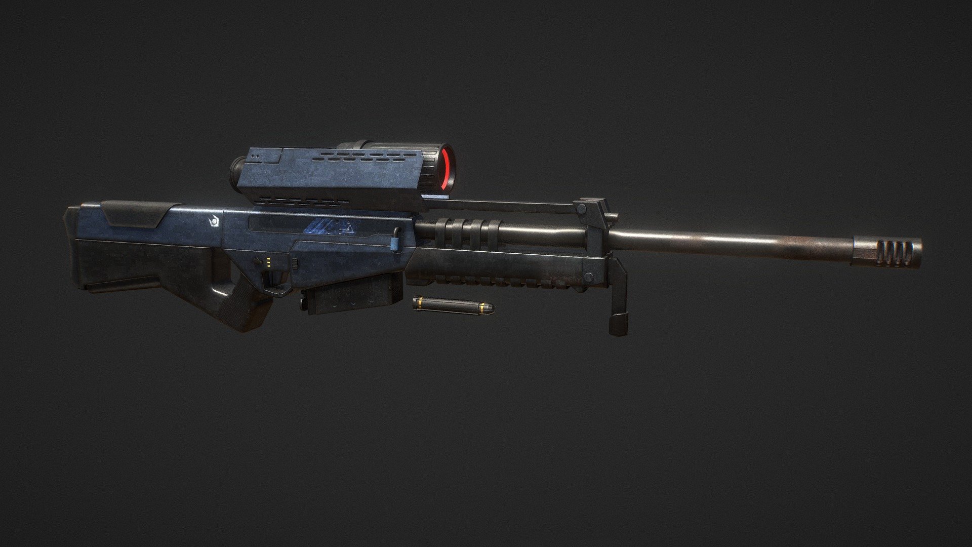 Combine Sniper Rifle from Half Life 3d model