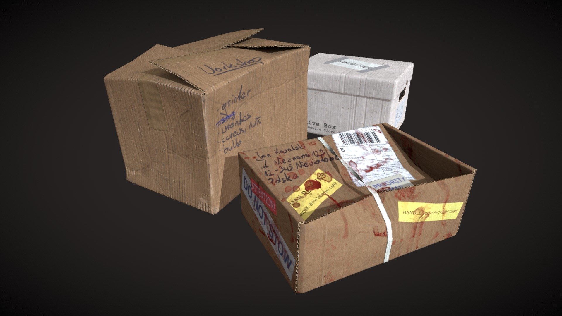 Boxes 3d model