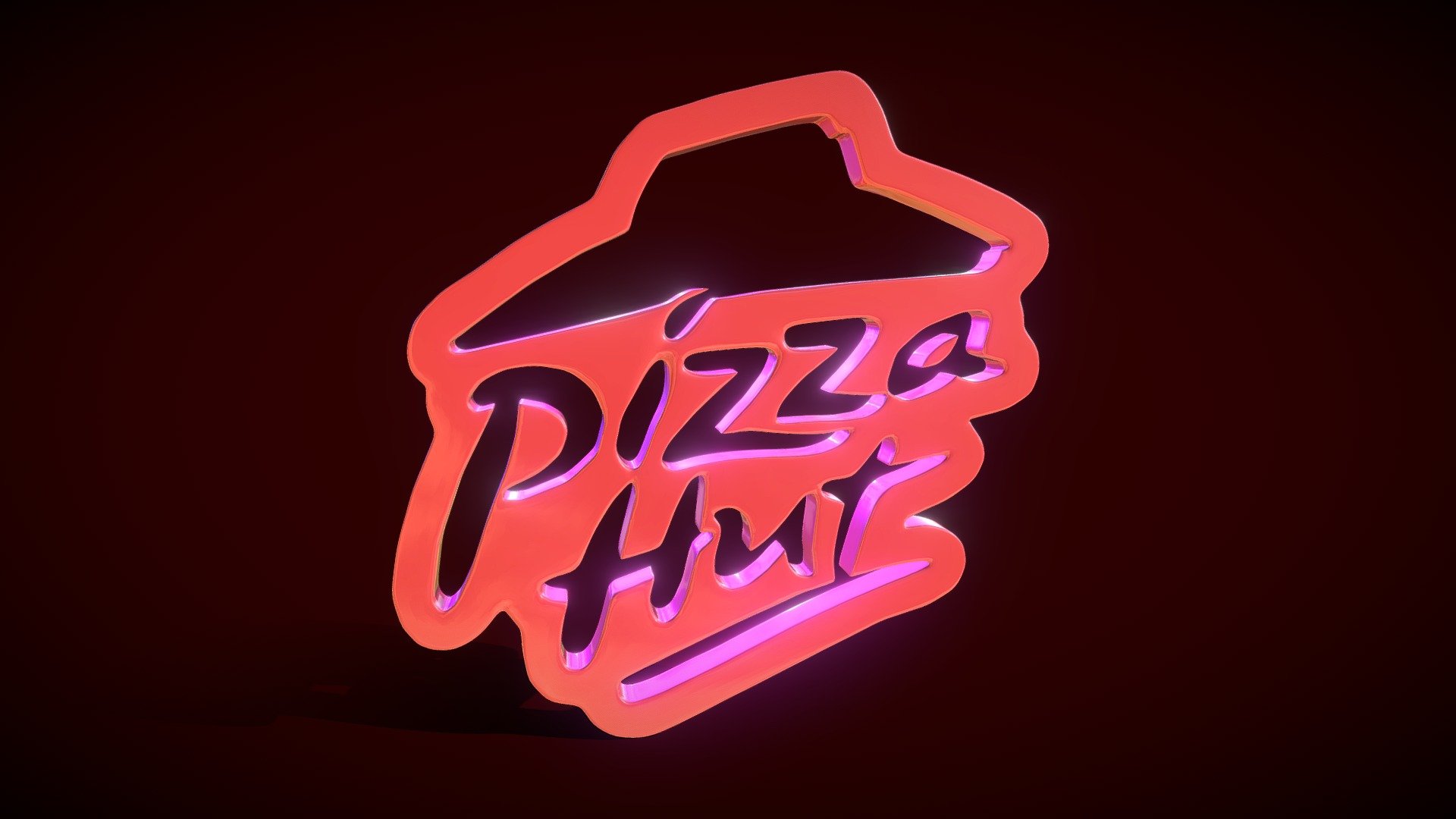 Pizza Hut Logo 3d model