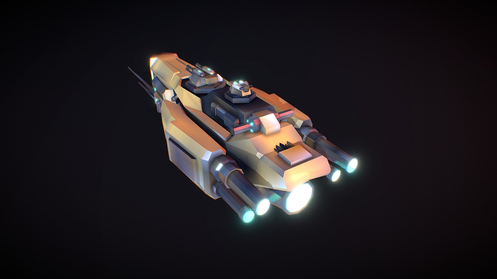 SciFi Frigate 3d model