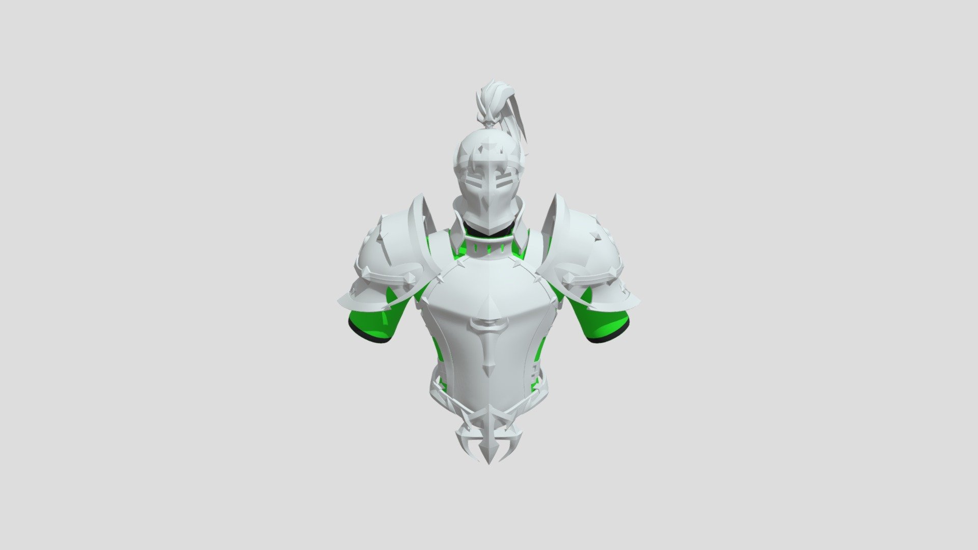 Favonious Knight mid poly armor 3d model