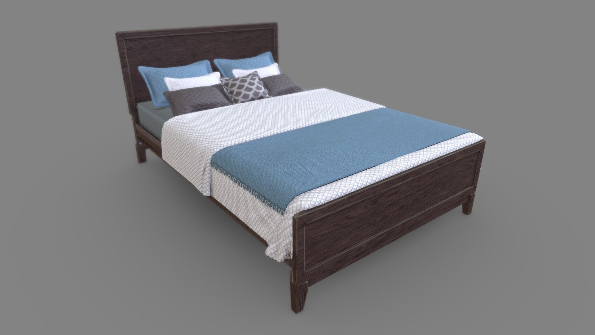 Casual Bed 3d model