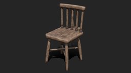 Old wood chair