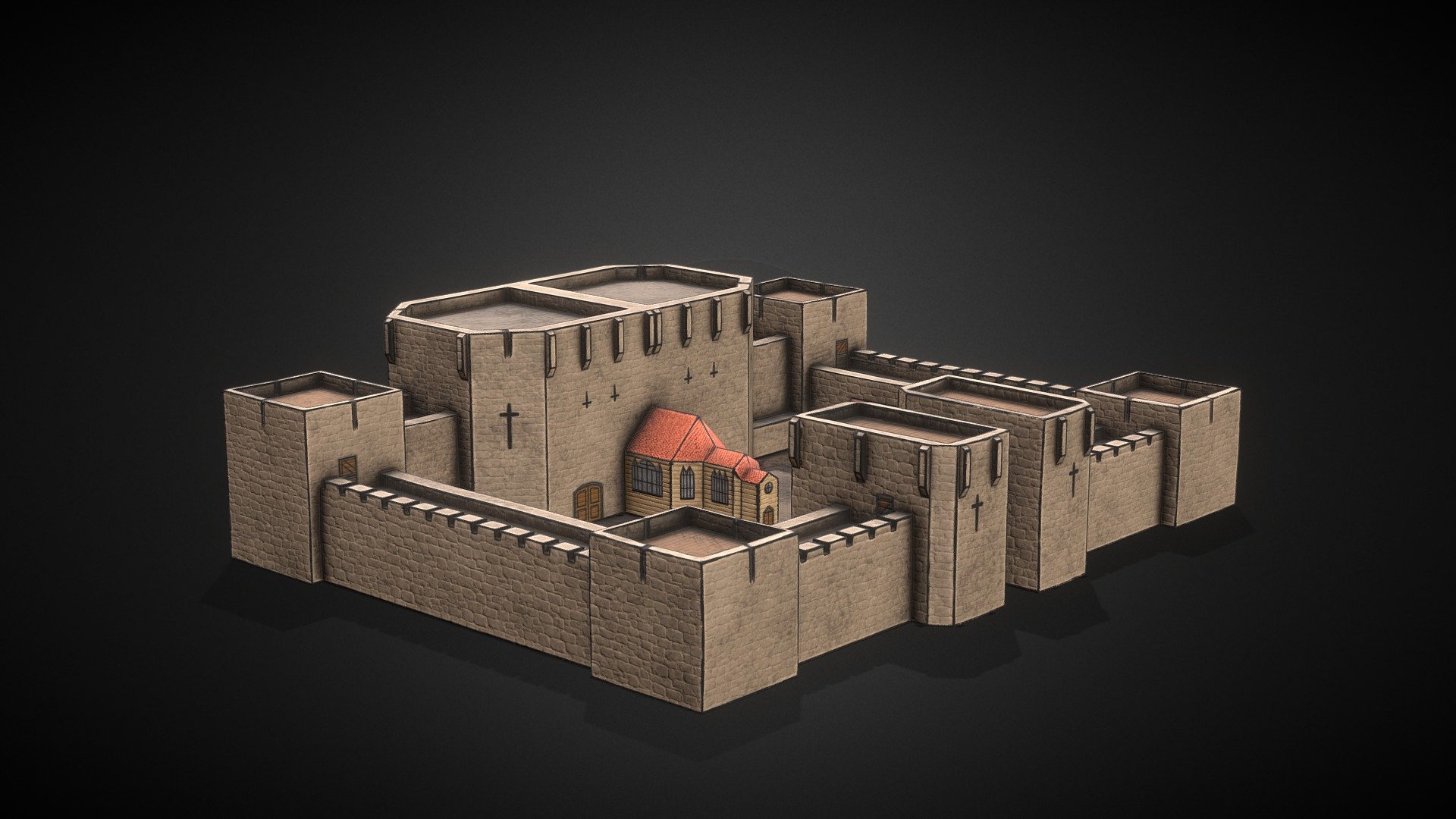 Cartoon Castle 3d model