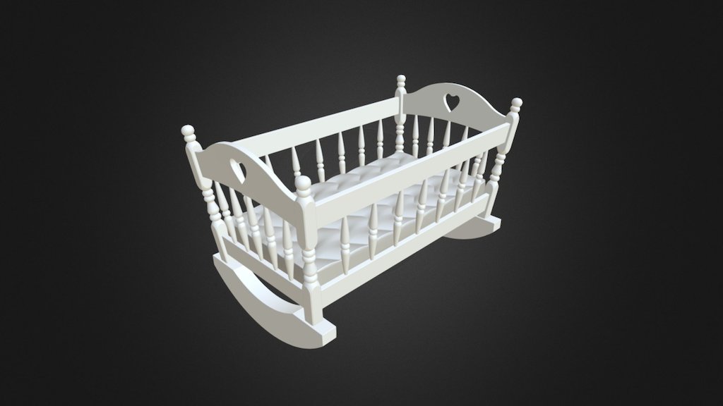 Baby crib 3d model