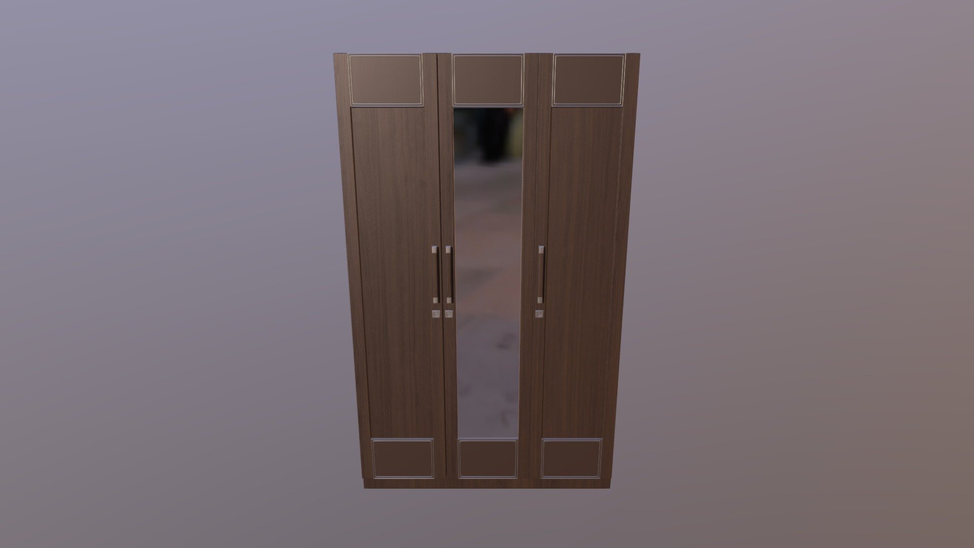 Emirates Three Door Wardrobe 3d model