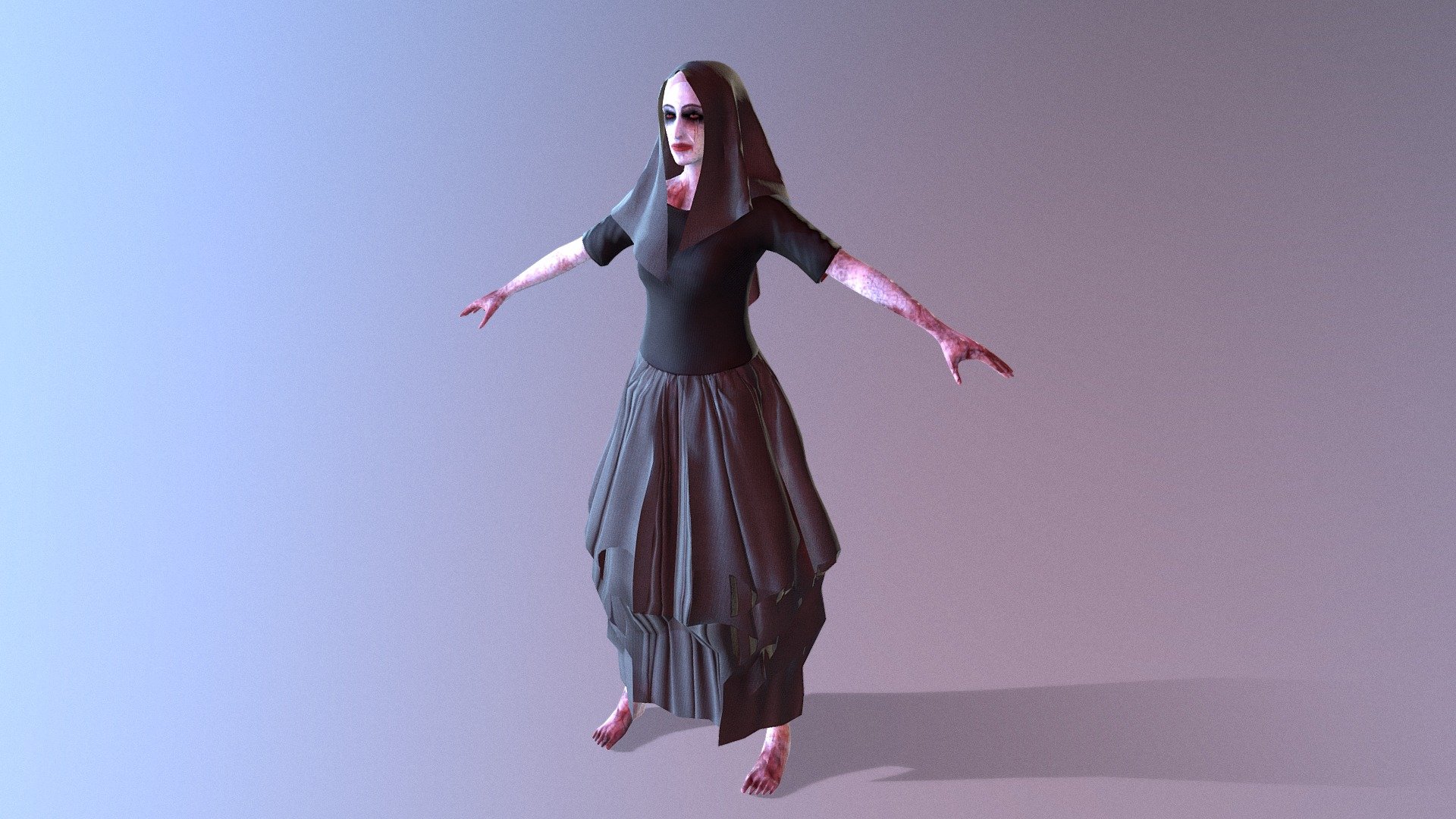 Creepy bride 3d model