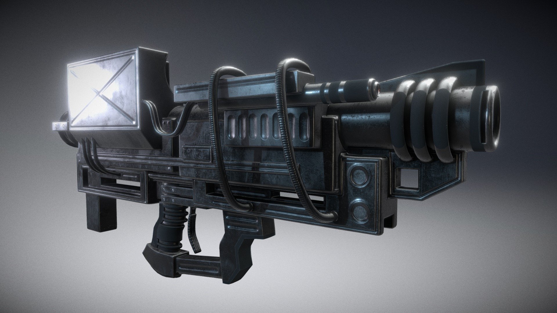 Heavy Blaster Gun 3d model