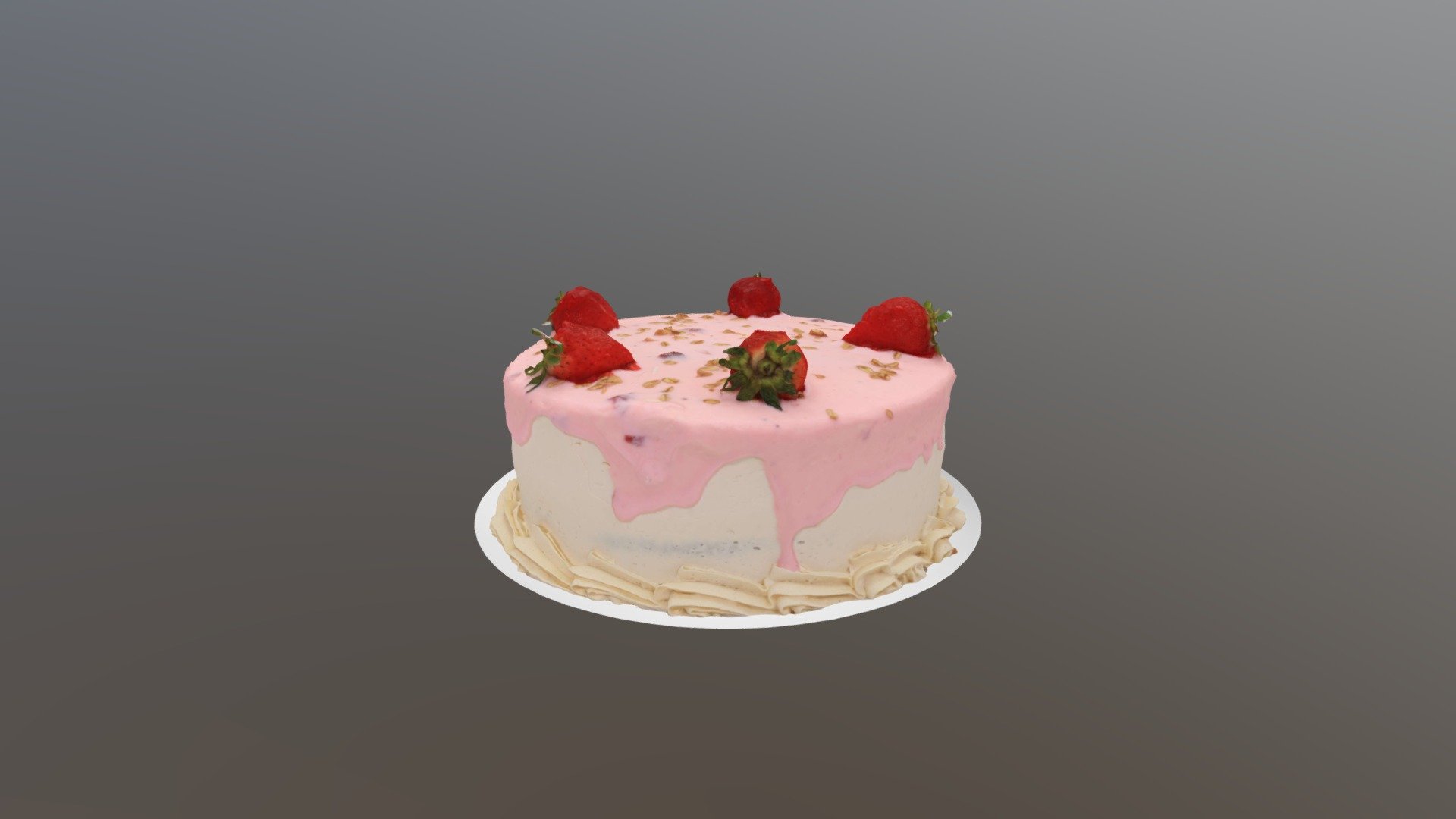 Yoghurt Fresa 3d model