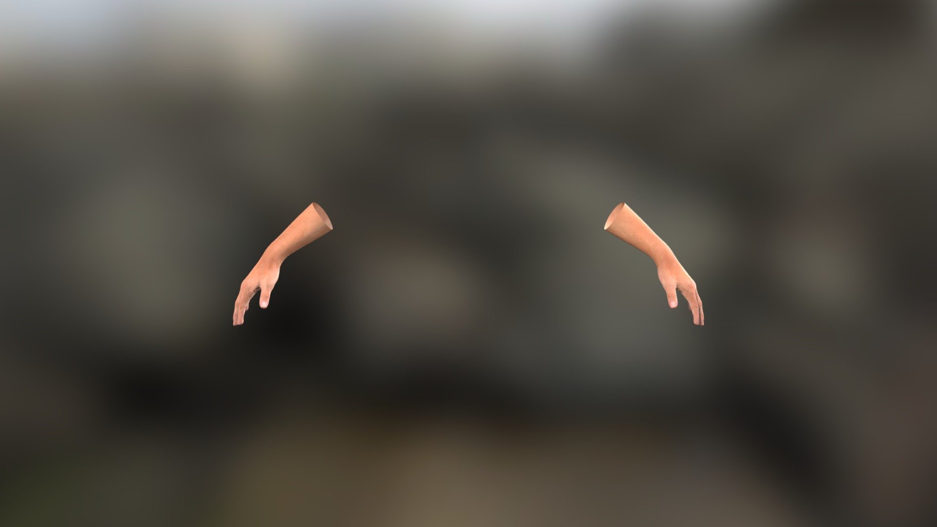 Male Bare Hands 3d model