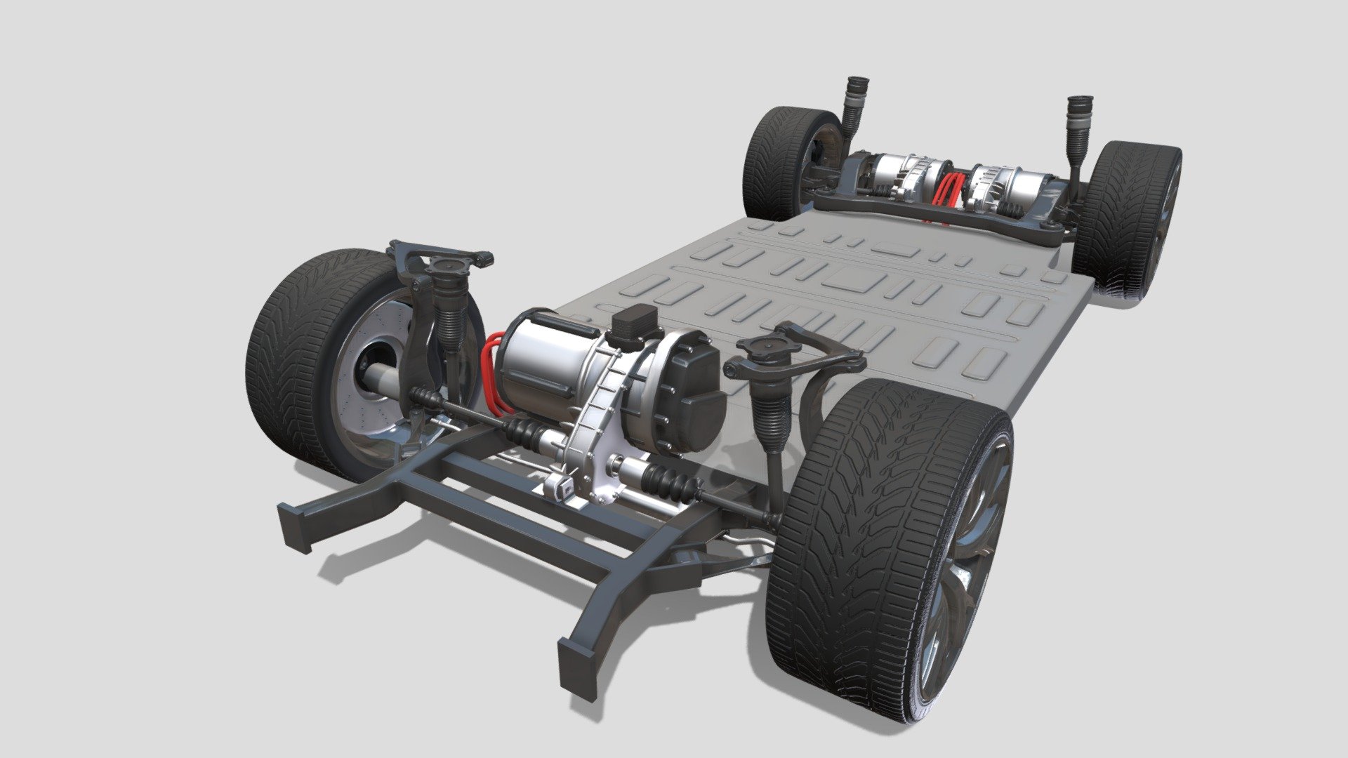 2020 Tesla Roadster 3 Motor Chassis 3d model