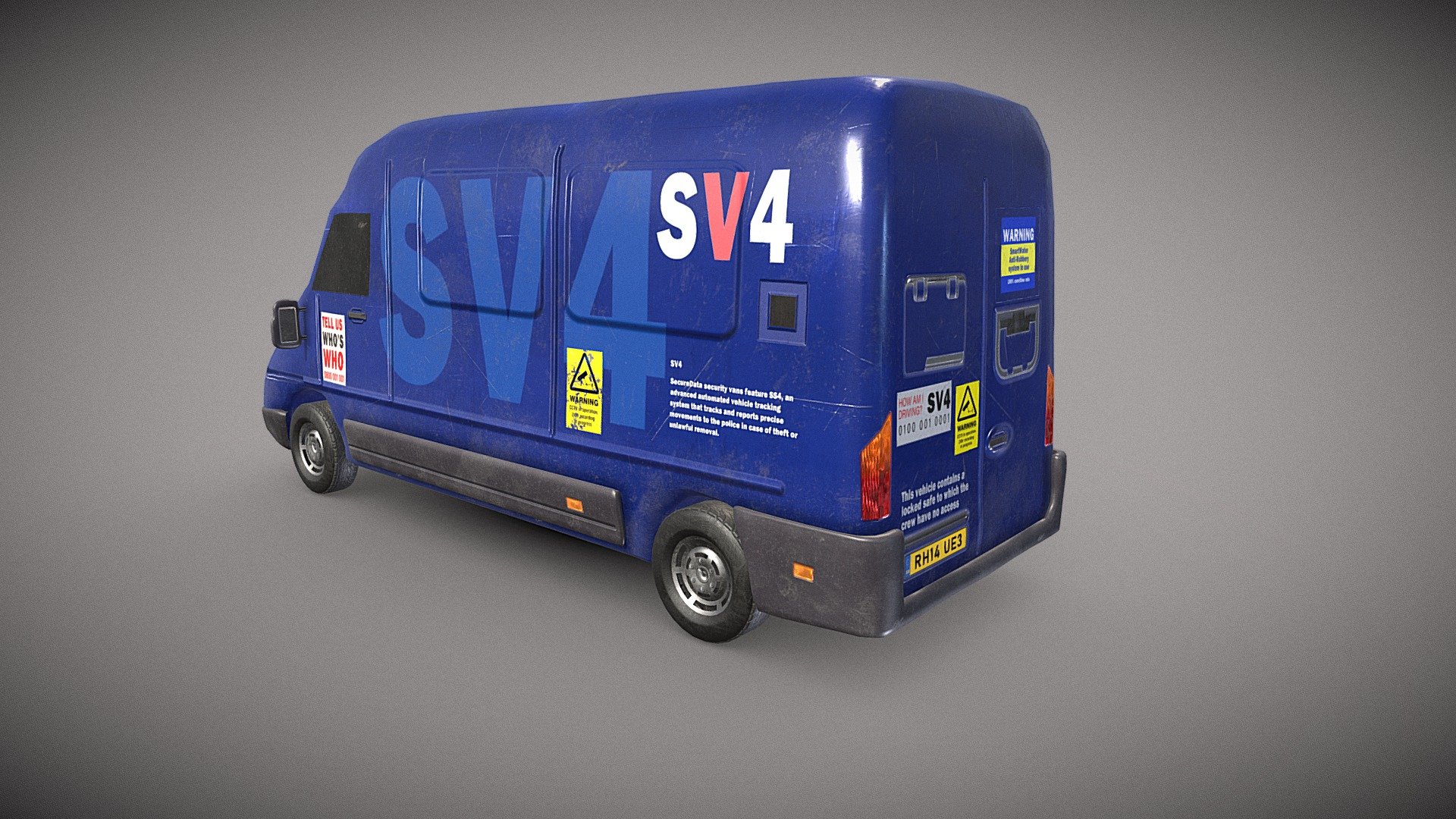 Cash in transit van 3d model