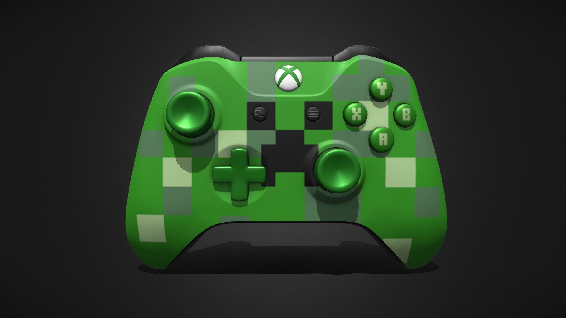 Xbox One Controller Minecraft Creeper Limited 3d model