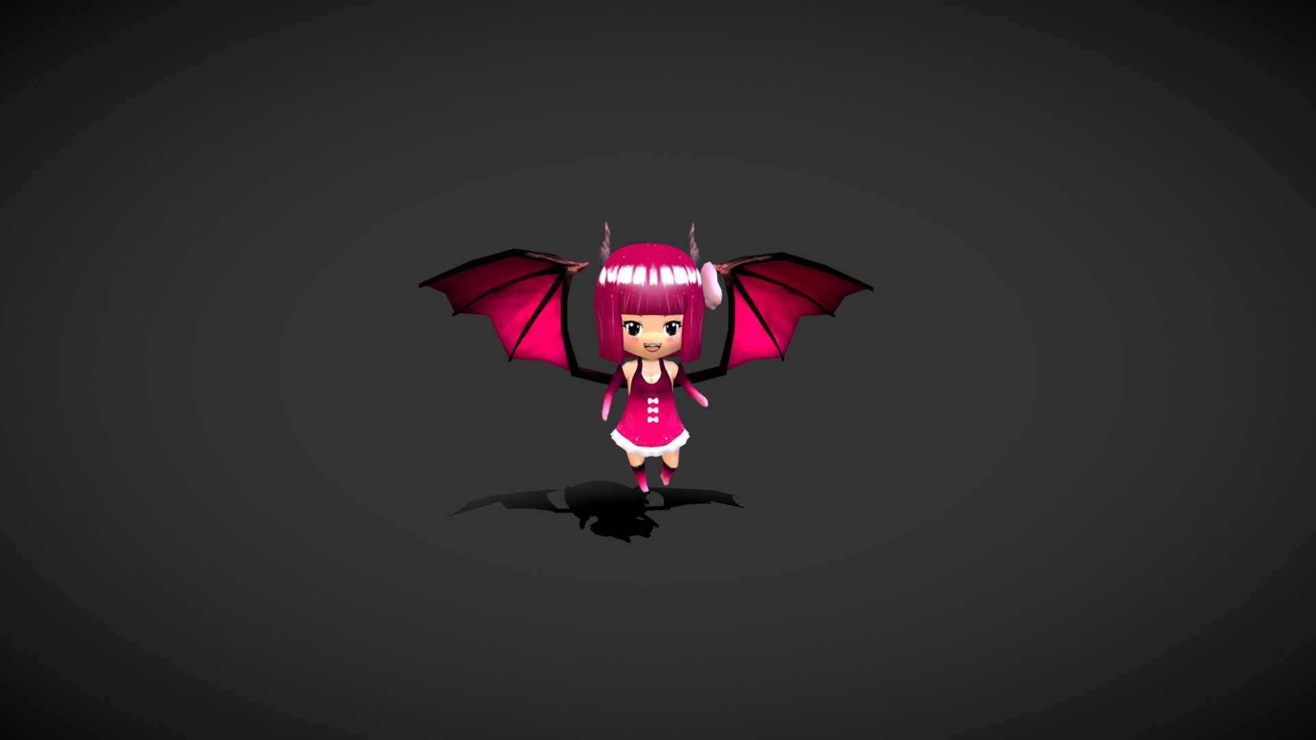 Dea-Demon Chibi 3d model