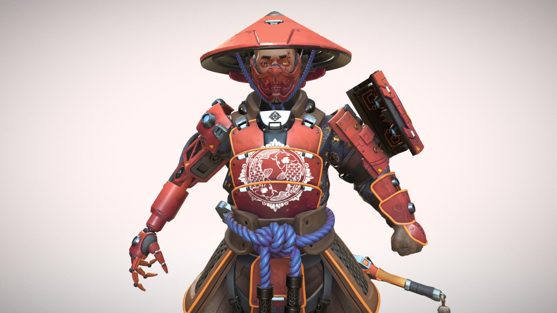 Ronin Idle Animation 3d model