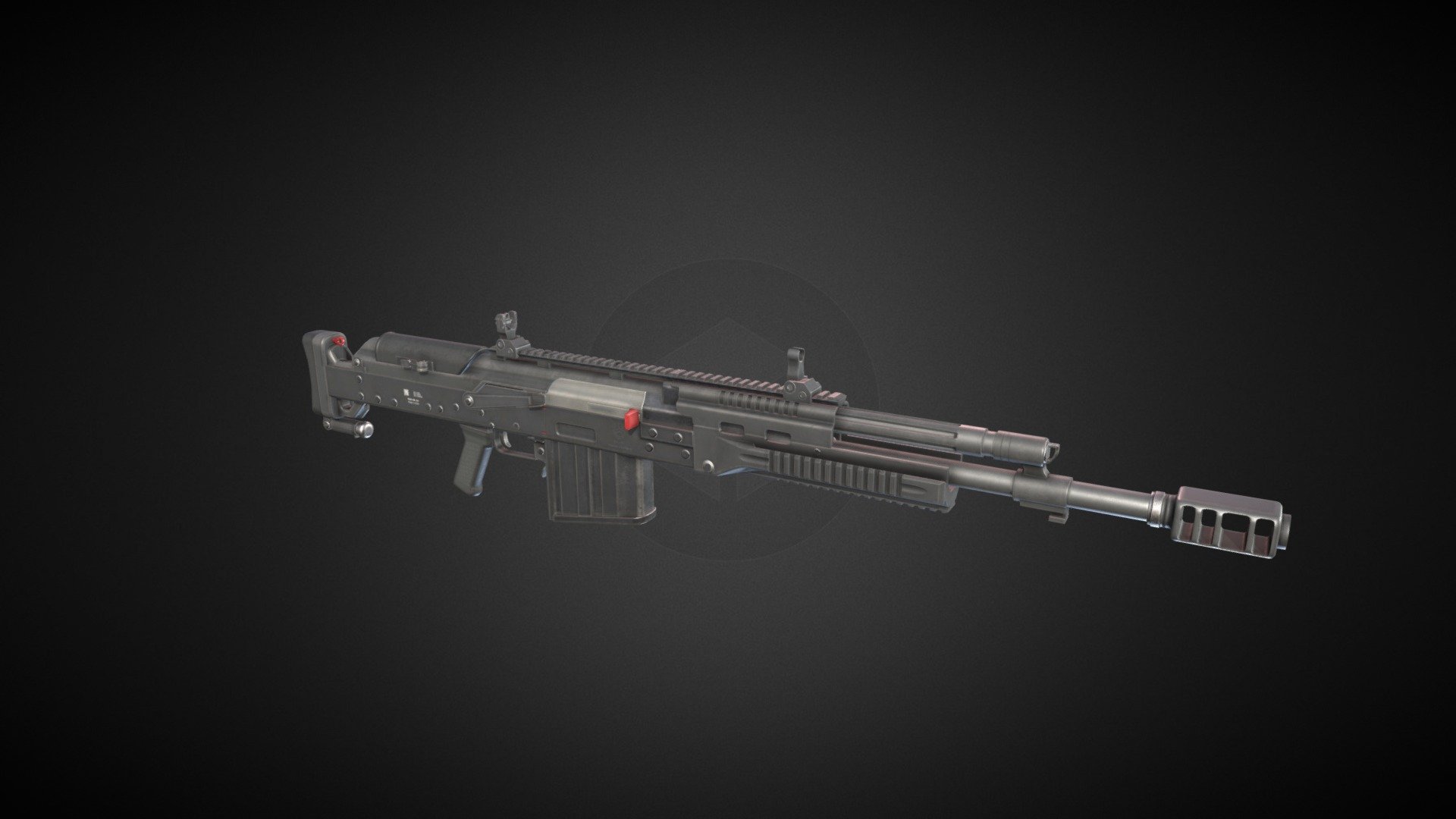 AK-50 anti-materiel rifle 3d model