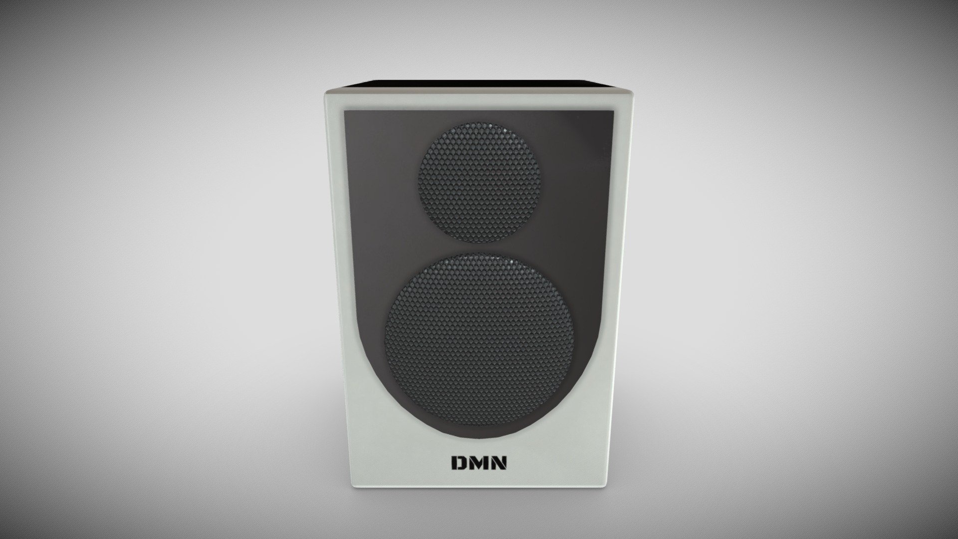 Studio Speaker Black White 3d model