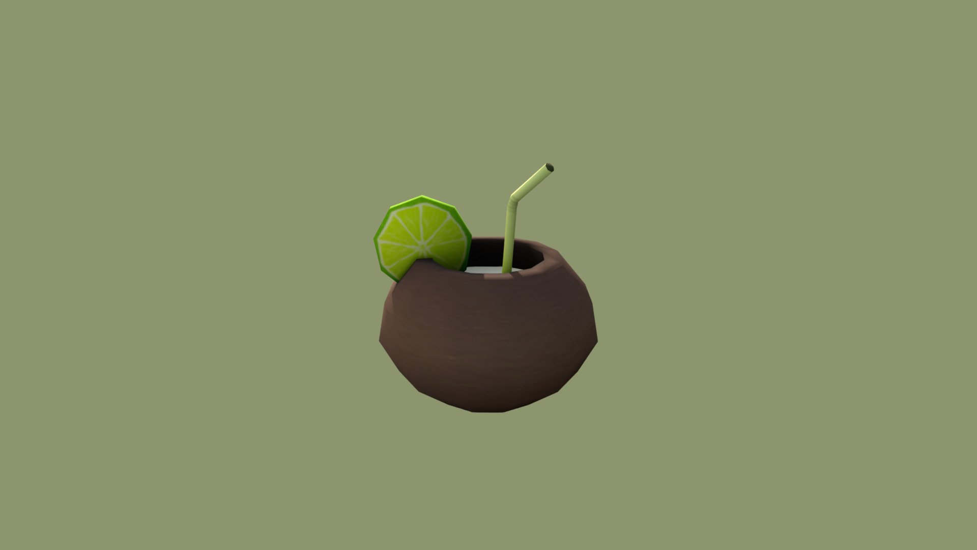 Coconut Drink 3d model