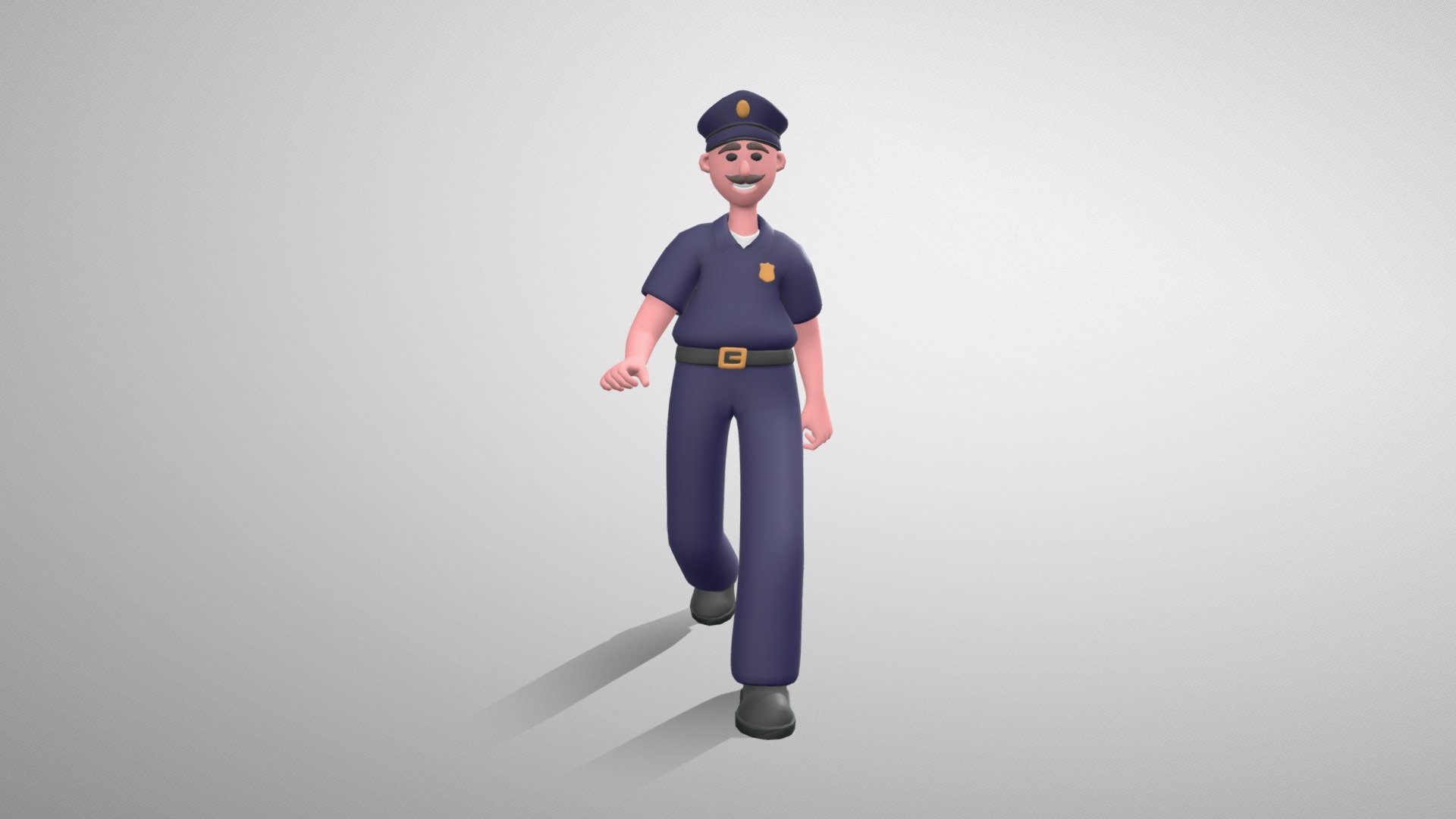 Stylized Policeman 3d model